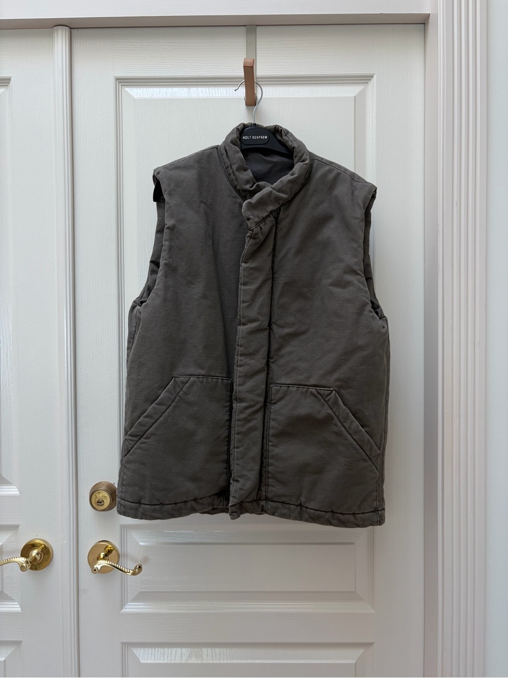 N hoolywood denim effect padded vest